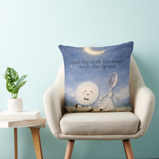 Coussin Hey Diddle Diddle Dish and Spoon Pillow (Chaise)