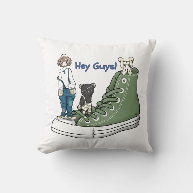 Coussin hey Guys (Recto)