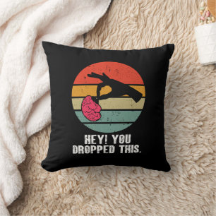 Coussin Hey Vous Avez Laissé Ce Cerveau Drôle Mème Retro P