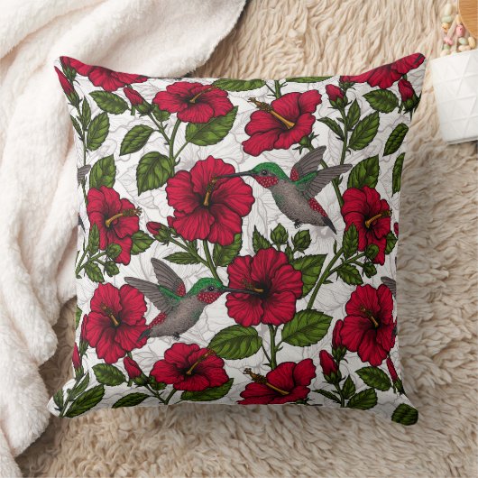 Coussin Hibiscus et colibris (Couverture)