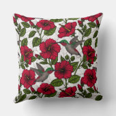 Coussin Hibiscus et colibris (Verso)