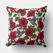 Coussin Hibiscus et colibris (Recto)