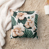Coussin hibiscus feuille de Monstera (Couverture)
