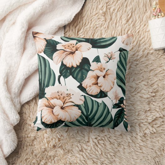Coussin hibiscus feuille de Monstera (Couverture)