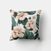 Coussin hibiscus feuille de Monstera (Verso)