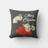 Coussin Hibiscus Joyeux Noël Floral Baby (Recto)