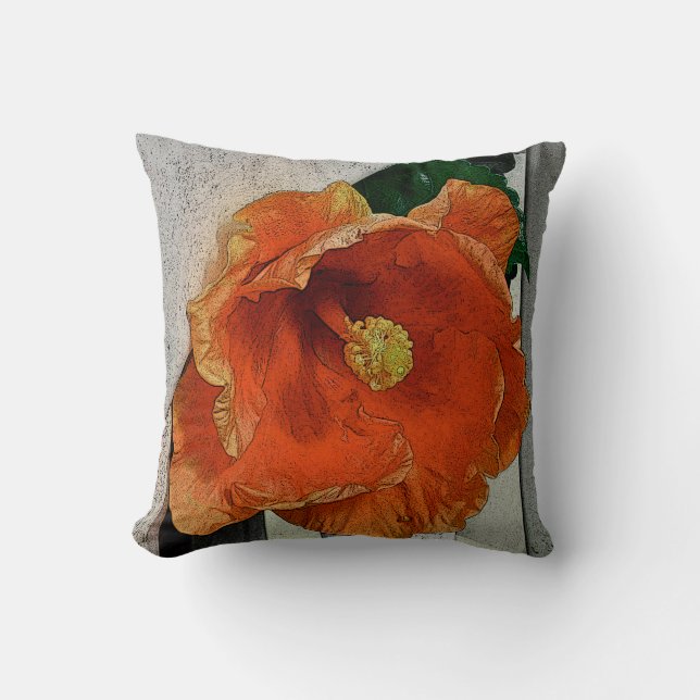 COUSSIN HIBISCUS ORANGE (Recto)