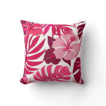 Hibiscus rose tropical et Motif Feuille de Monster