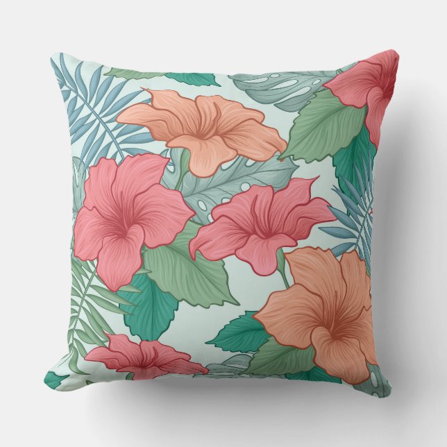 Coussin Hibiscus tropical (Recto)