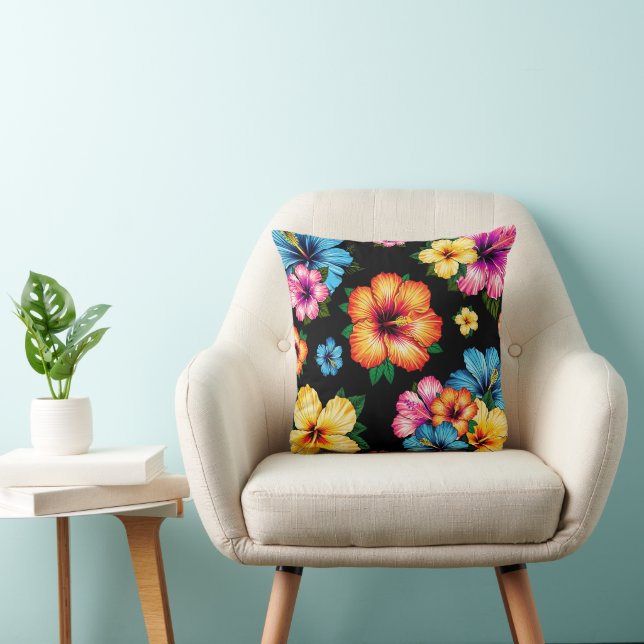 Coussin Hibiscus Tropical (Chaise)