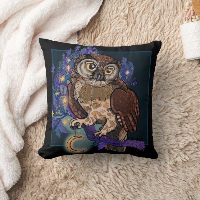 Coussin Hibou boréal de nuit Jetant l'oreiller (Couverture)