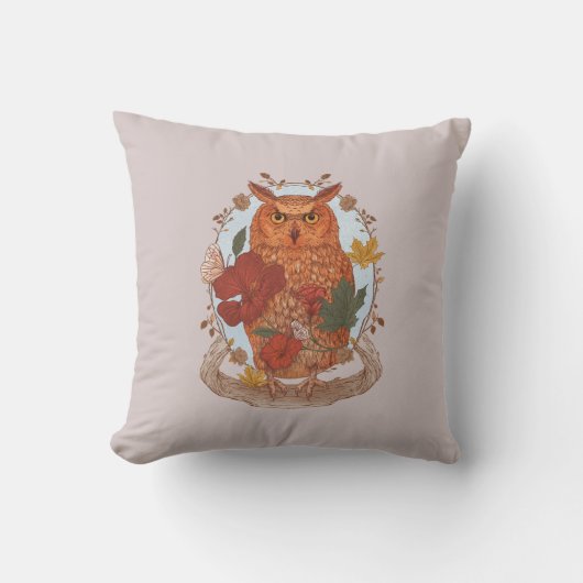 Coussin Hibou de la forêt (Recto)