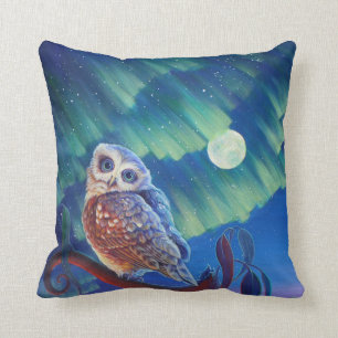 Coussin Hibou de l'aurore et hibou étoilé