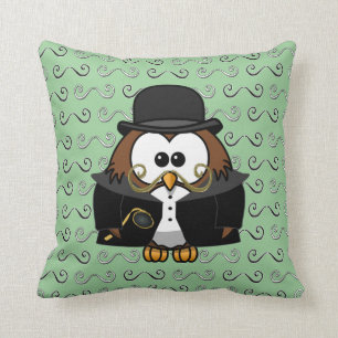 Coussin hibou de moustache