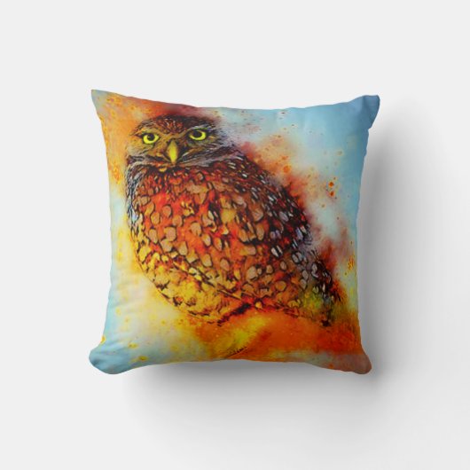 Coussin Hibou éclaboussé (Recto)