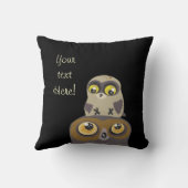 Coussin Hibou et bébé~coussin (Verso)