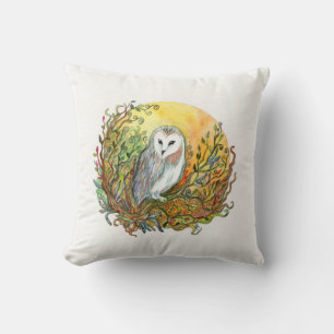 Coussin Hibou et lune