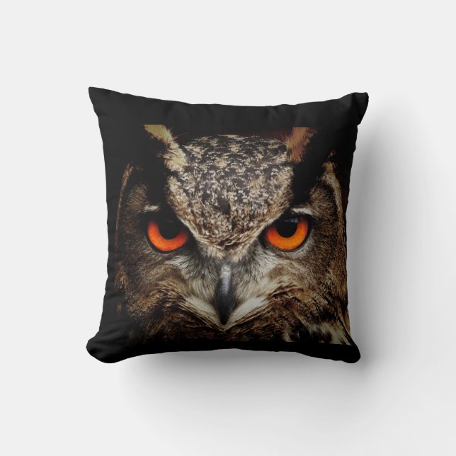 Coussin Hibou féroce (Recto)