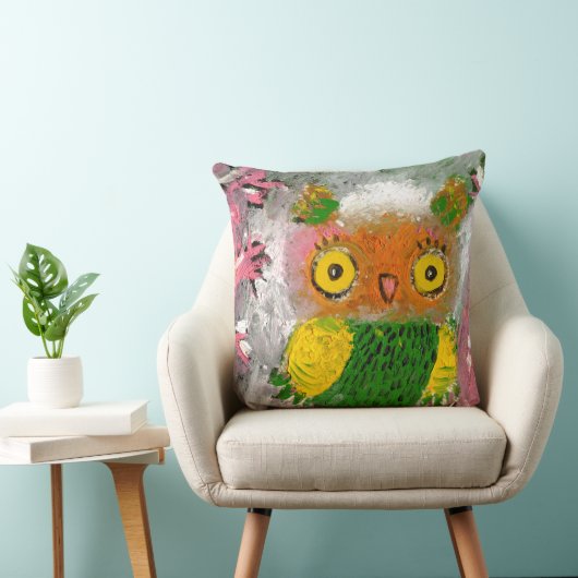 Coussin Hibou heureux (Chaise)