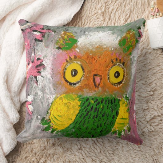 Coussin Hibou heureux (Couverture)