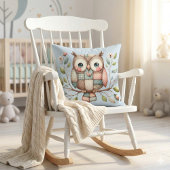 Coussin Hibou Patchwork dans une Forêt Féerique