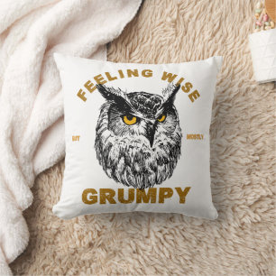 Coussin Hibou, sensé mais surtout grincheux