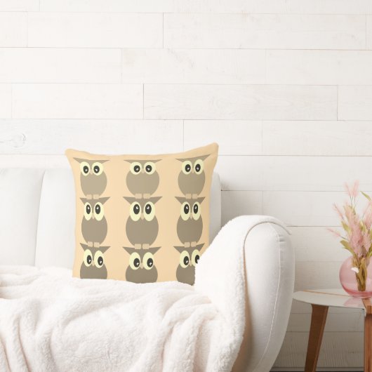 Coussin Hibou totem 3 Sepia (Canapé)