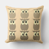 Coussin Hibou totem 3 Sepia (Recto)