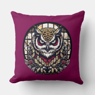 Coussin Hiboux dans les fenêtres rondes
