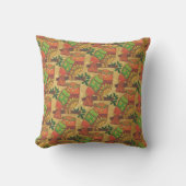 Coussin Hiboux de l'art folklorique sur les branches pour (Recto)