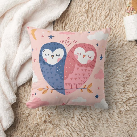 Coussin Hiboux Mignons (Couverture)