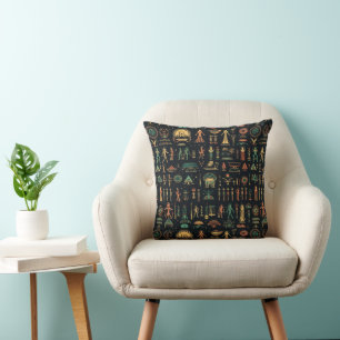 Coussin Hiéroglyphes Aliens Lancer l'oreiller