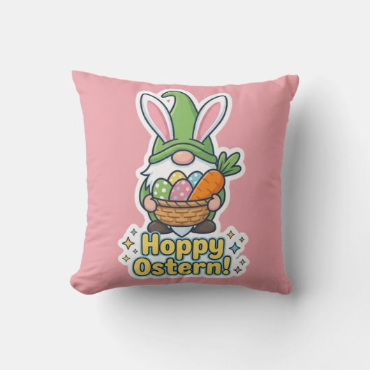 Coussin High-quality "Hoppy Easter" gnome illustration (Recto)