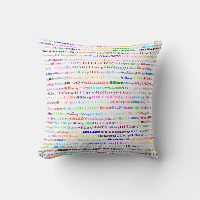 Coussin Hillary Text Design II Pillow Pillow (Recto)