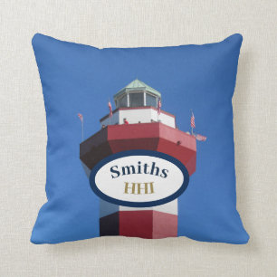 Coussin Hilton Head Island Lighthouse Thouse Pillow
