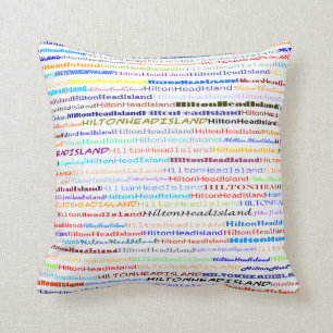 Coussin Hilton Head Island Texte Design II Jeu d'oreiller