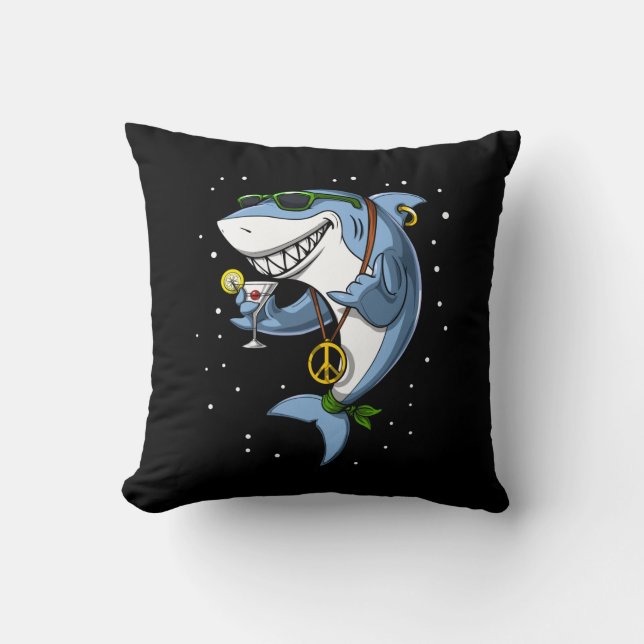 Coussin Hippie des requins (Recto)