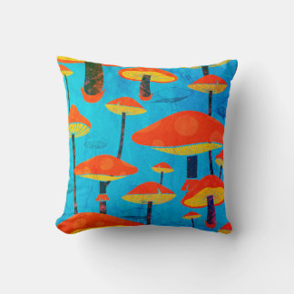Coussin Hippie Dreamy Retro Vibe Enchanter Champignons