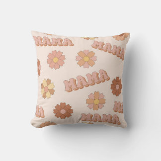 Coussin Hippie maman motif sans soudure. Arrière - plan su