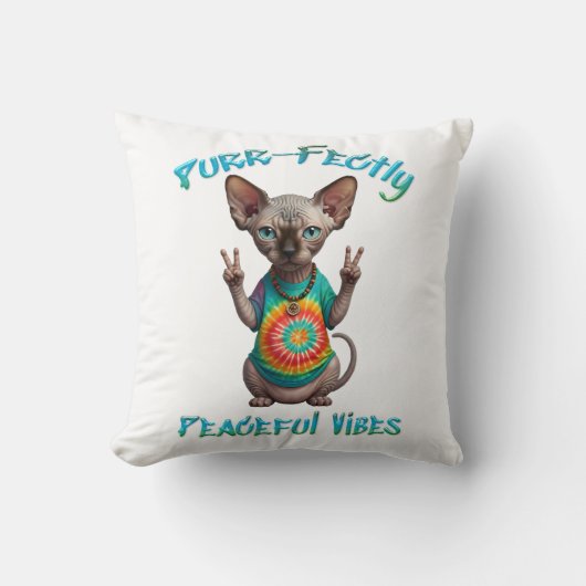 Coussin Hippie paisible Boho Kitten Vibes (Recto)