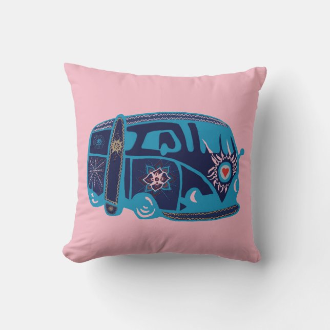 Coussin Hippie Van Throw Cuisine 41 x 41 cm (Recto)