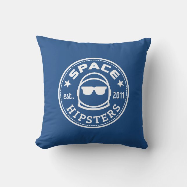 Coussin Hippies de l'espace 16" carreau (Recto)
