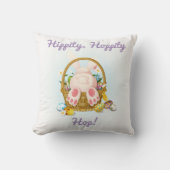 Coussin Hippity Hoppity Hop Easter Funny Bunny Butt Pun (Recto)