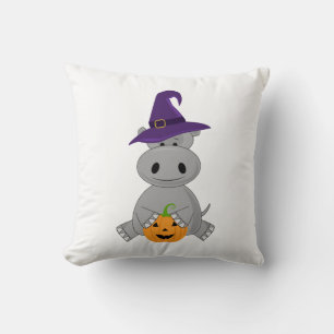 Coussin Hippo de vacances Sorcière d'Halloween Hippo
