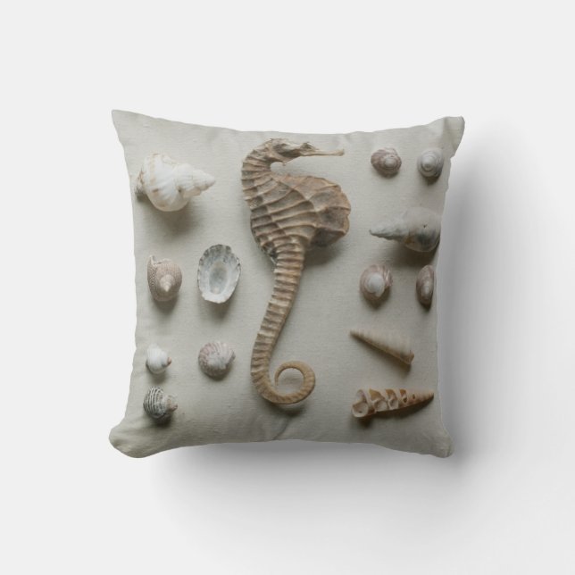 Coussin Hippocampe et coquilles (Recto)