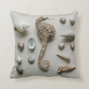 Coussin Hippocampe et coquilles
