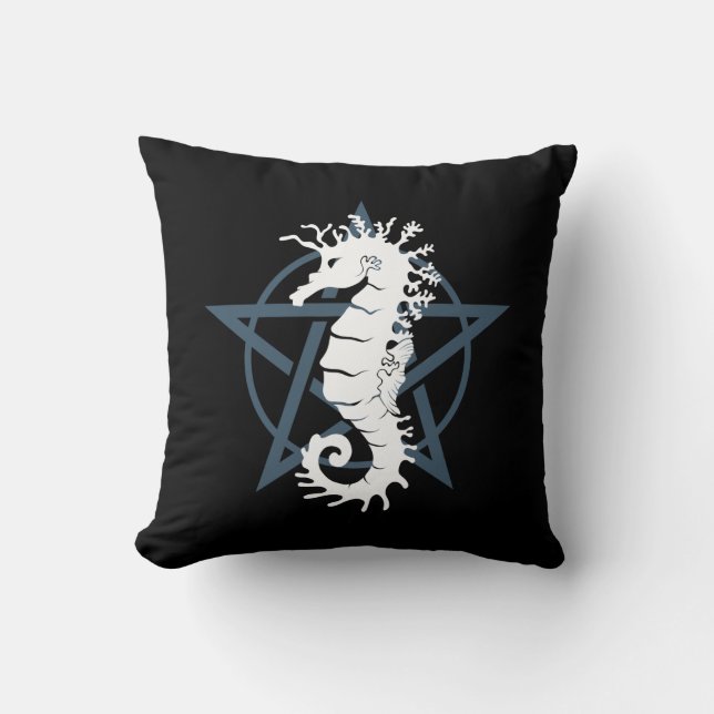 Coussin Hippocampe satanique (Recto)