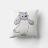 Coussin Hippopotame en mariée avec voile (Verso)
