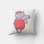 Coussin Hippopotame en mariée avec voile et nœud (Verso)