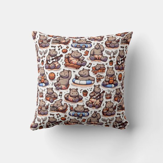 Coussin Hippopotames (Verso)